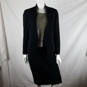 St.John Caviar Suit Dress with Embellish Tank top.